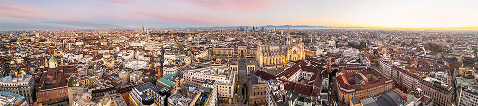 panomaric view of the city of Milan
