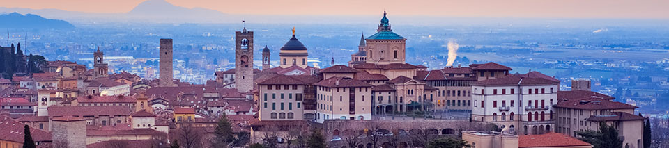 Panoramica della città alta di Bergamo