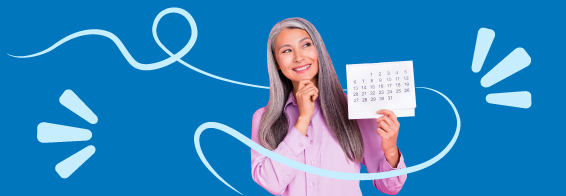 girl holding a calendar