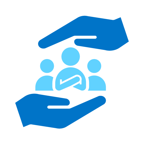 Ottieni la tua tariffa Corporate: icona di due mani